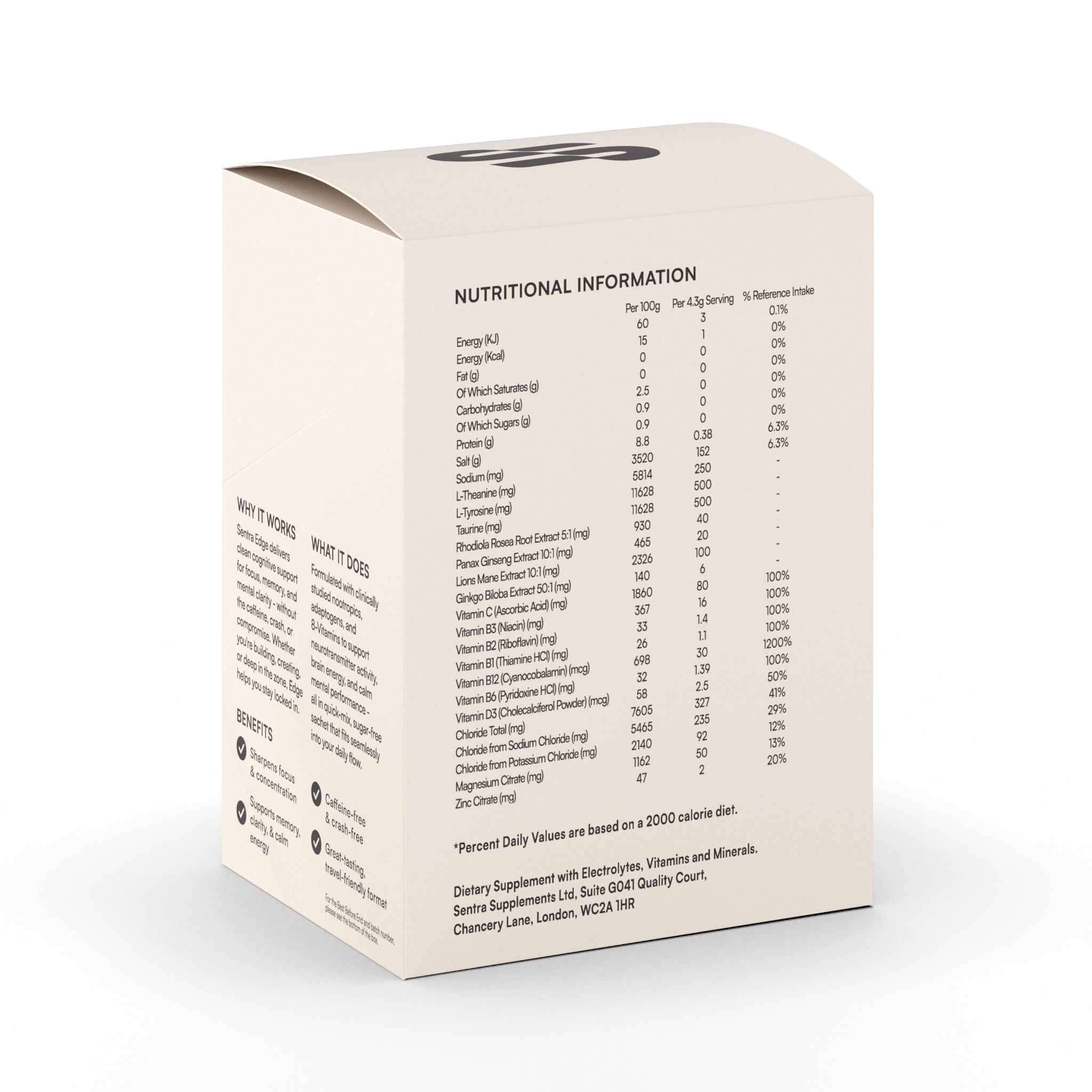 Sentra Edge (Nootropics Sachets)